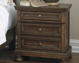 Queen Sleigh Bed with 2 Storage Drawers