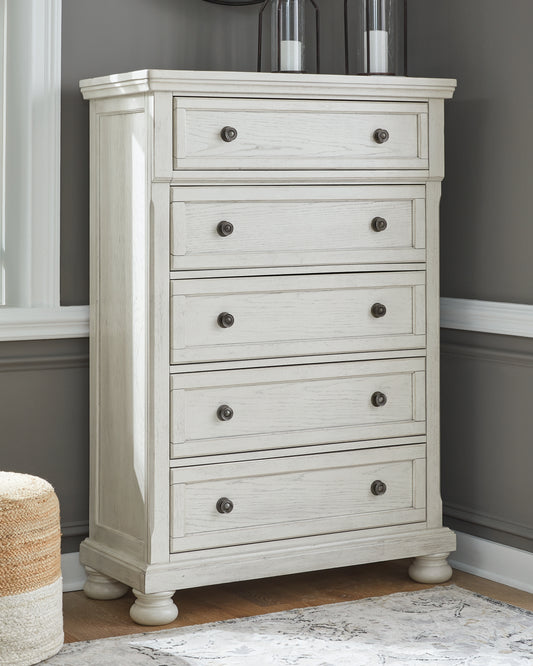 Ocala Furniture Outlet - Ashley Furniture - Robbinsdale Bedroom - King Panel Storage Bed / Antique White - B742B25