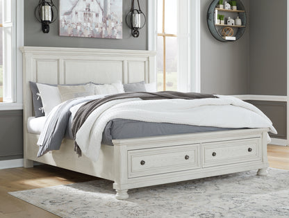 Ocala Furniture Outlet - Ashley Furniture - Robbinsdale Bedroom - King Panel Storage Bed / Antique White - B742B25