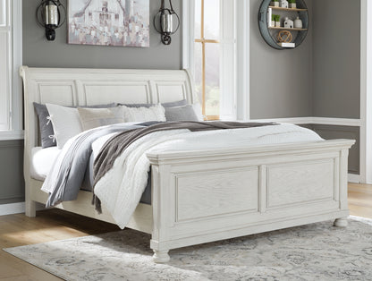 Ocala Furniture Outlet - Ashley Furniture - Robbinsdale Bedroom - Queen Sleigh Bed / Antique White - B742B23