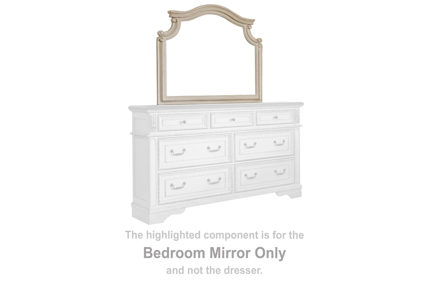 Ocala Furniture Outlet - Ashley Furniture - Realyn Bedroom - Bedroom Mirror / Chipped White - B743-36