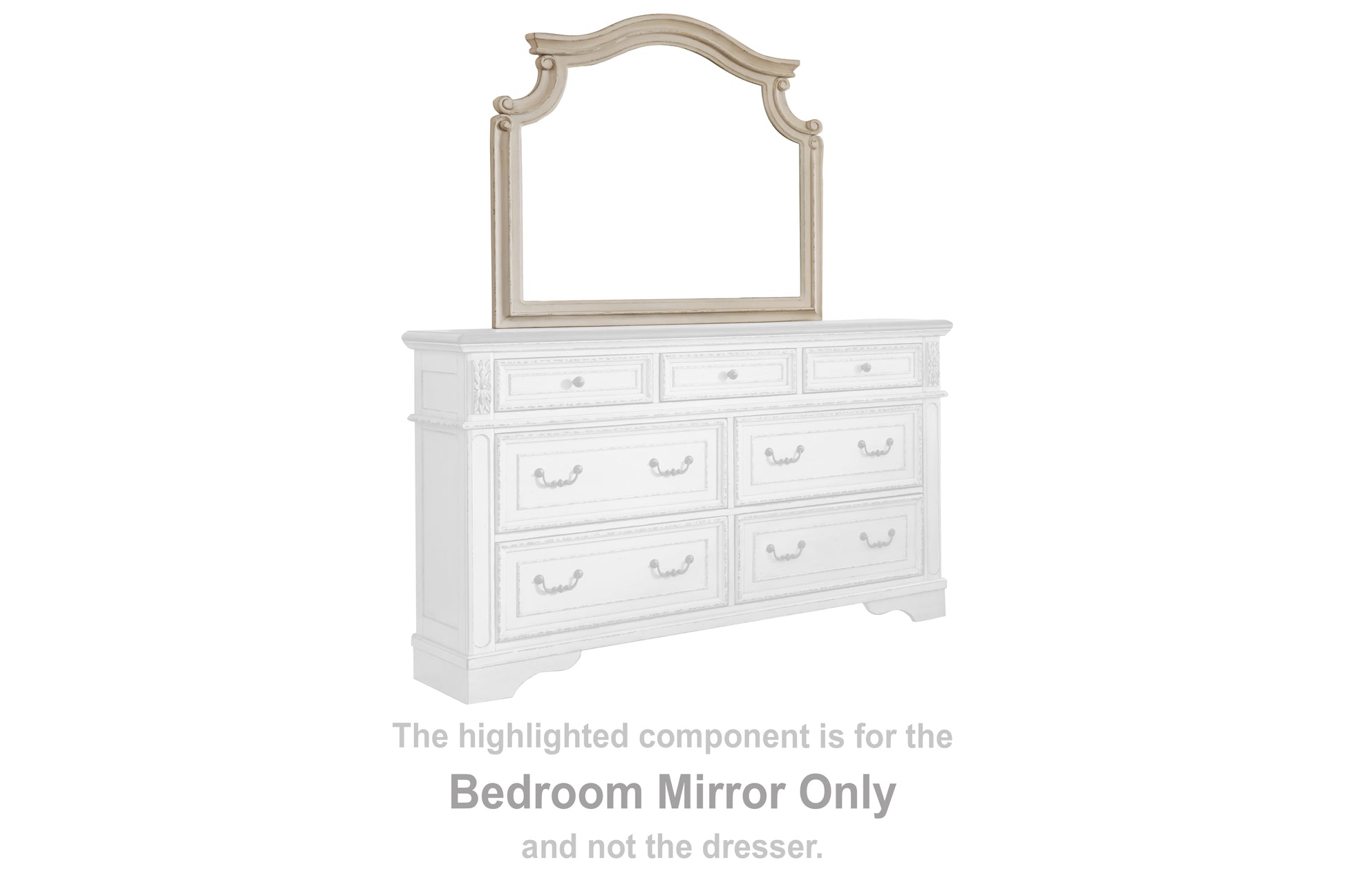 Ocala Furniture Outlet - Ashley Furniture - Realyn Bedroom - Bedroom Mirror / Chipped White - B743-36