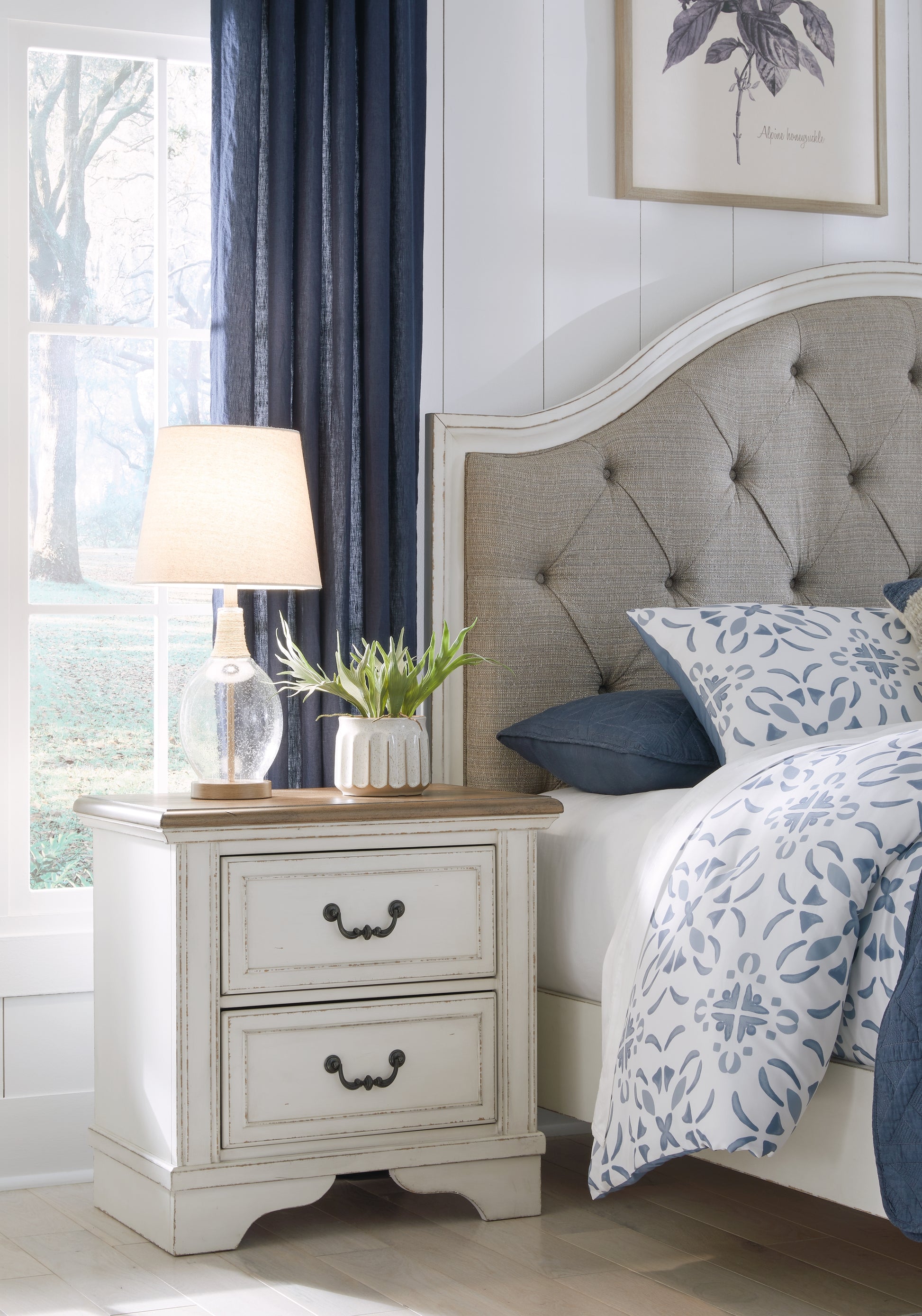 Ocala Furniture Outlet - Ashley Furniture - Blendon Bedroom - Two Drawer Night Stand / Two-tone - B747-92