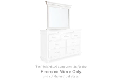 Ocala Furniture Outlet - Ashley Furniture - Kanwyn Bedroom - Bedroom Mirror / Whitewash - B777-36