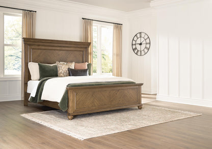 Ocala Furniture Outlet - Ashley Furniture - Karallin Bedroom - King Panel Bed / Medium Brown - PCB782B4