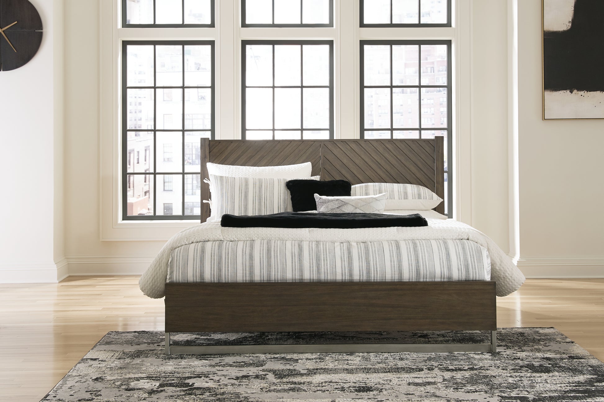 Ocala Furniture Outlet - Ashley Furniture - Arkenton Bedroom - California King Panel Bed / Grayish Brown - B786B5