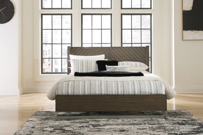 Ocala Furniture Outlet - Ashley Furniture - Arkenton Bedroom - California King Panel Bed / Grayish Brown - B786B5