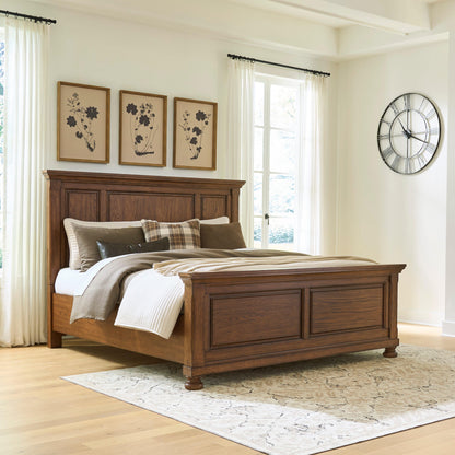 Ocala Furniture Outlet - Ashley Furniture - Zackaryn Bedroom - California King Panel Bed / Warm Brown - PCB807B8