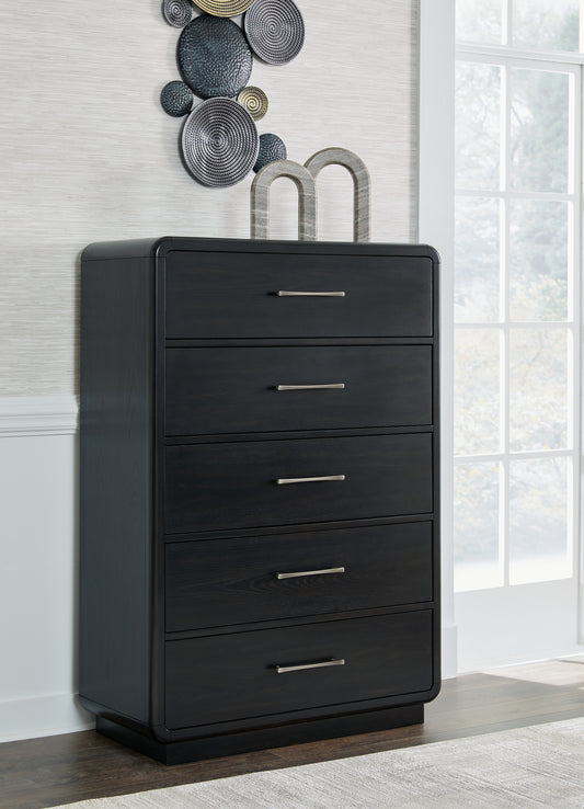 Ocala Furniture Outlet - Ashley Furniture - Rowanbeck Bedroom - Queen Upholstered Panel Bed / Gray/Black - B821B2
