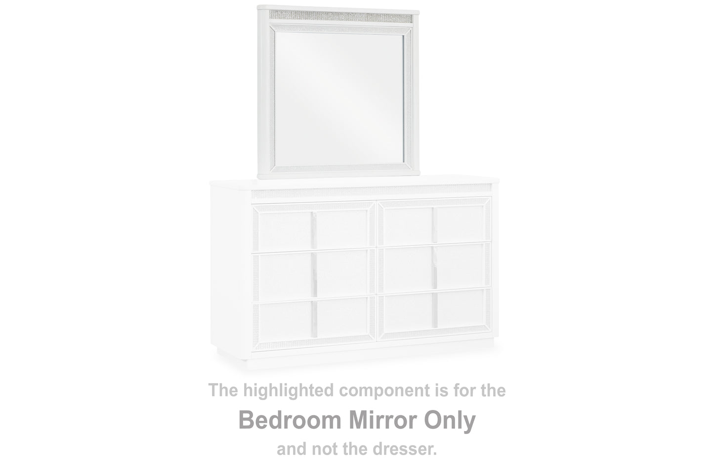 Ocala Furniture Outlet - Ashley Furniture - Chalanna Bedroom - Bedroom Mirror / White - B822-36