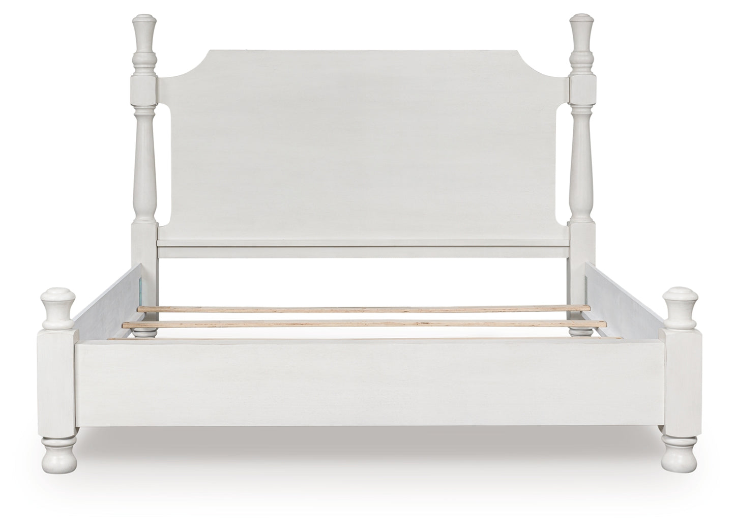 Ocala Furniture Outlet - Ashley Furniture - Rowlenstown Bedroom - King Poster Bed / Antique White - PCB823B4