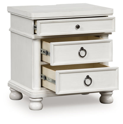 Ocala Furniture Outlet - Ashley Furniture - Rowlenstown Bedroom - Three Drawer Night Stand / Antique White - PCB823-93