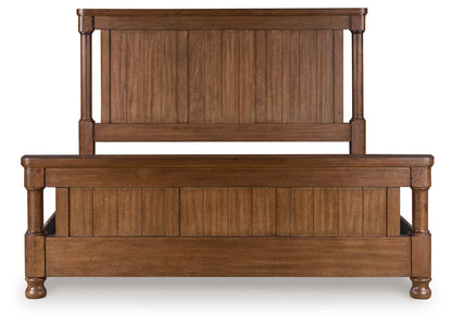 Ocala Furniture Outlet - Ashley Furniture - Rowlenstown Bedroom - California King Poster Bed / Brown - PCB824B5