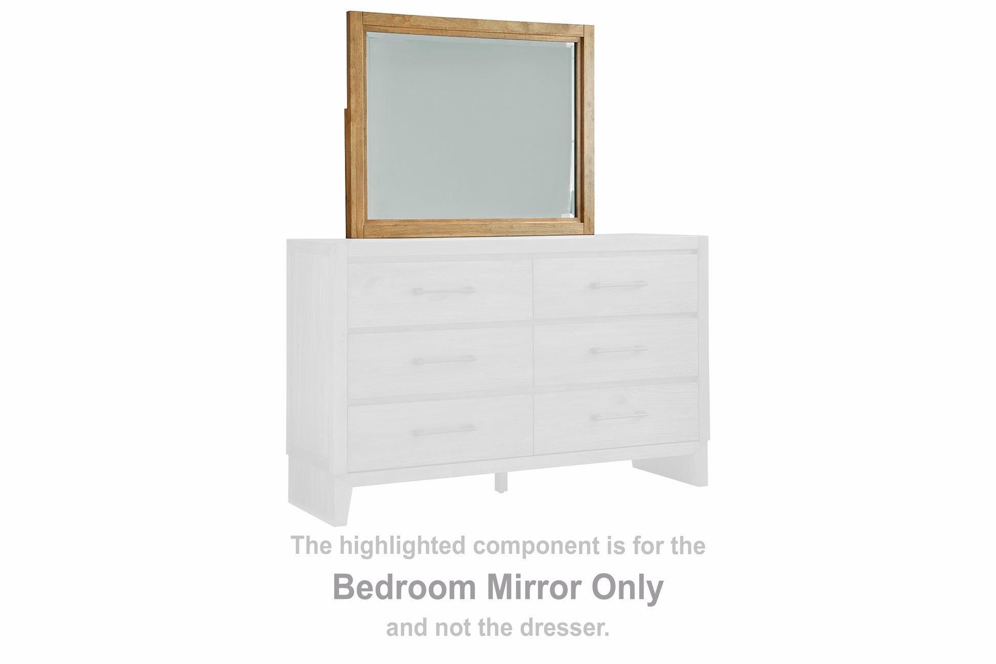 Ocala Furniture Outlet - Ashley Furniture - Sherbana Bedroom - Bedroom Mirror / Light Brown - B833-36
