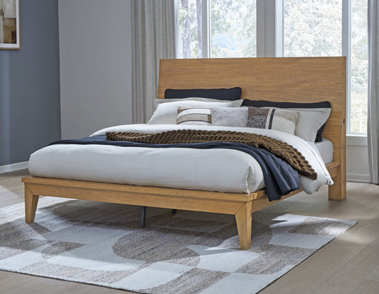 Ocala Furniture Outlet - Ashley Furniture - Sherbana Bedroom - Two Drawer Night Stand / Light Brown - B833-92
