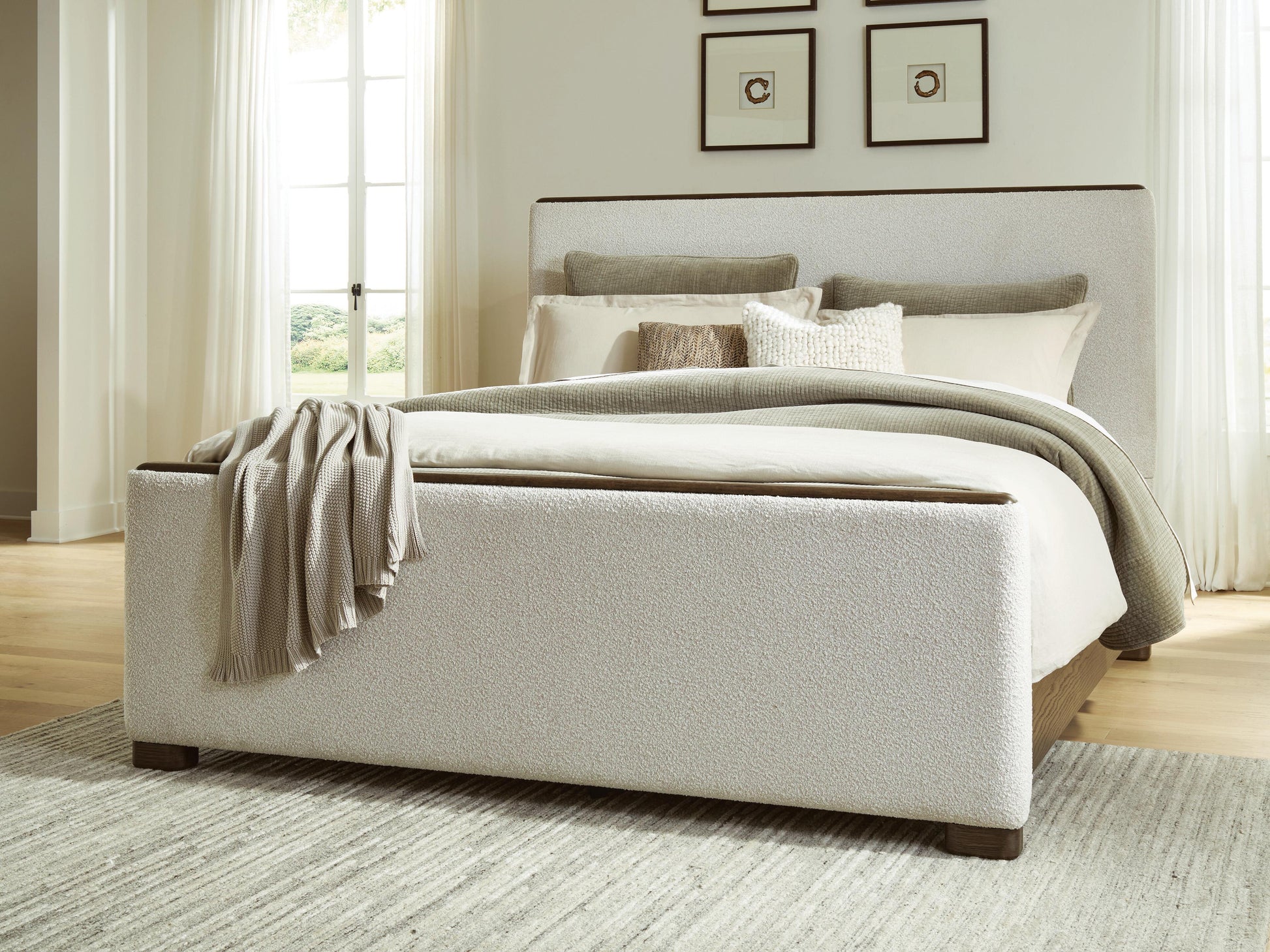 Ocala Furniture Outlet - Ashley Furniture - Radkin Bedroom - King Upholstered Panel Bed - PCB843B4