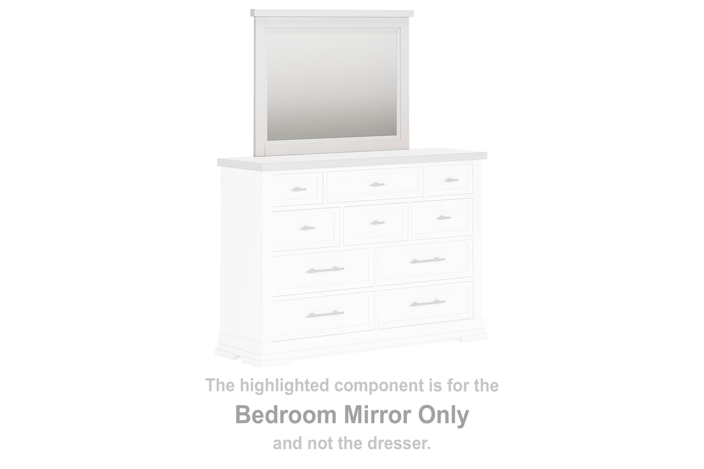 Ocala Furniture Outlet - Ashley Furniture - Ashbryn Bedroom - Bedroom Mirror / White/Natural - B844-36