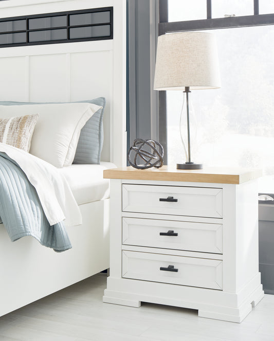 Ocala Furniture Outlet - Ashley Furniture - Ashbryn Bedroom - California King Panel Storage Bed / White/Natural - B844B5