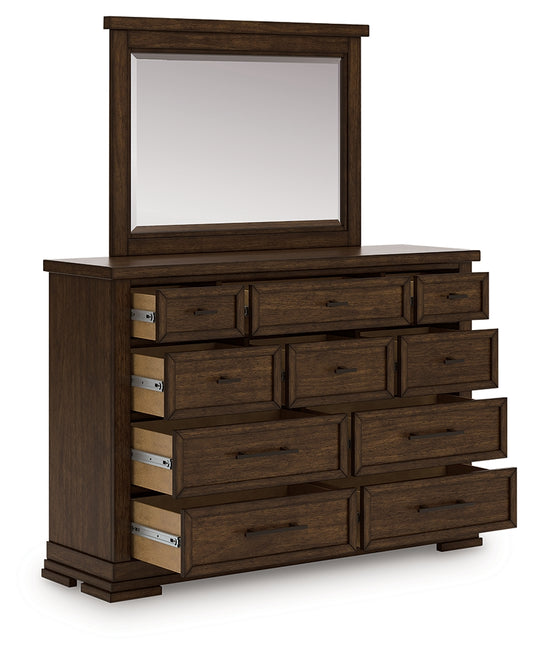Ocala Furniture Outlet - Ashley Furniture - Taffenbrook Bedroom - Three Drawer Night Stand / Medium Brown - B849-93