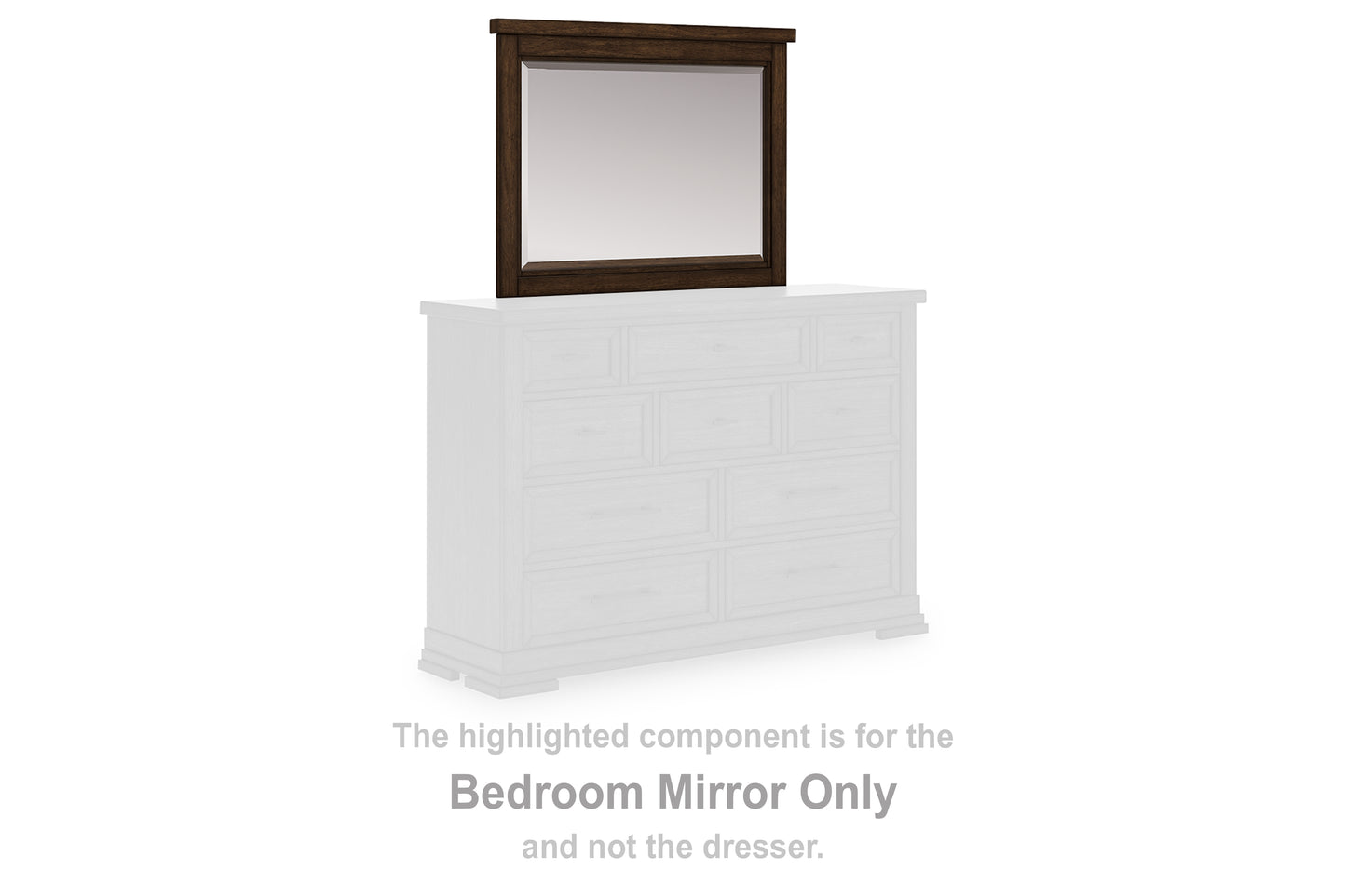 Ocala Furniture Outlet - Ashley Furniture - Taffenbrook Bedroom - Bedroom Mirror / Medium Brown - B849-36