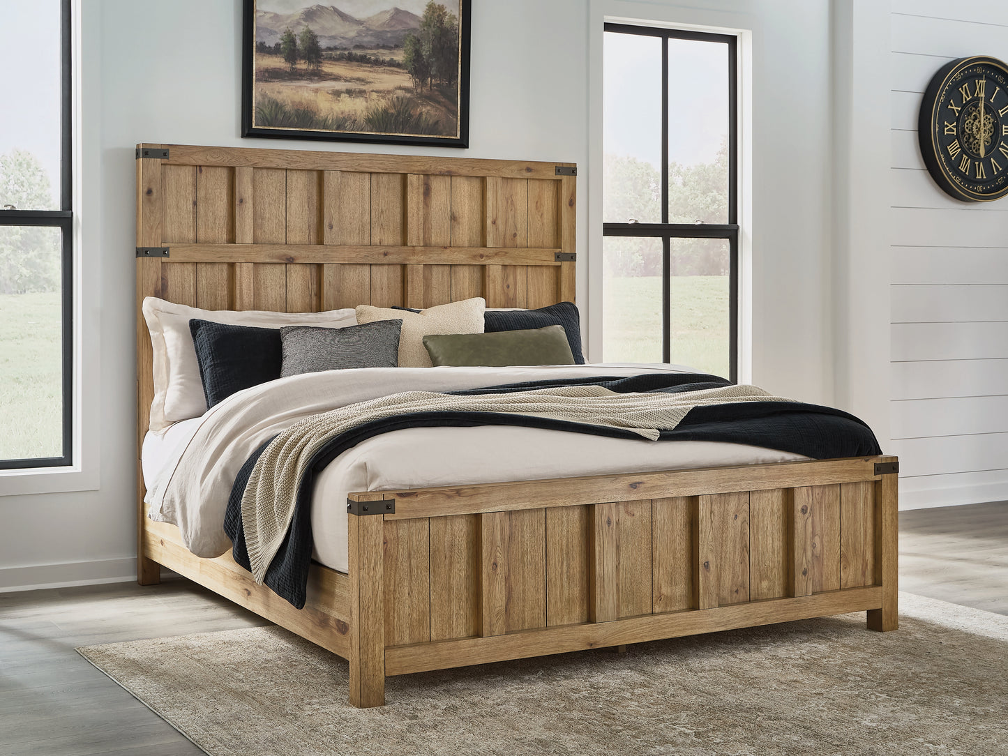 Ocala Furniture Outlet - Ashley Furniture - Ridgester Bedroom - King Panel Bed - B858B6