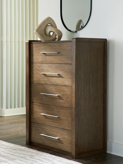 Ocala Furniture Outlet - Ashley Furniture - Marxmore Bedroom - Five Drawer Chest / Brown - B863-46