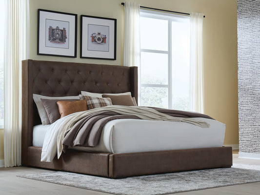 Ocala Furniture Outlet - Ashley Furniture - Lavernty Bedroom - King Upholstered Storage Bed - PCB9002B2