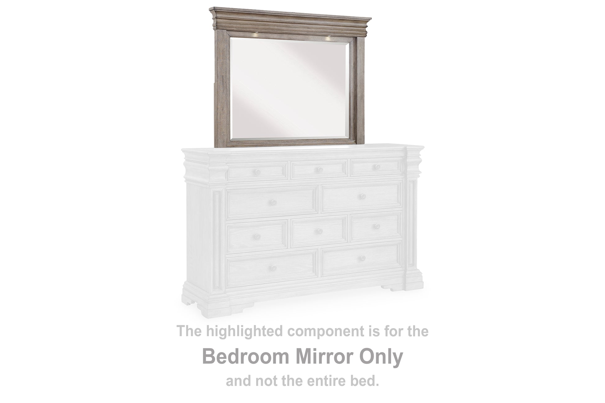 Ocala Furniture Outlet - Ashley Furniture - Blairhurst Bedroom - Bedroom Mirror / Light Grayish Brown - B916-36
