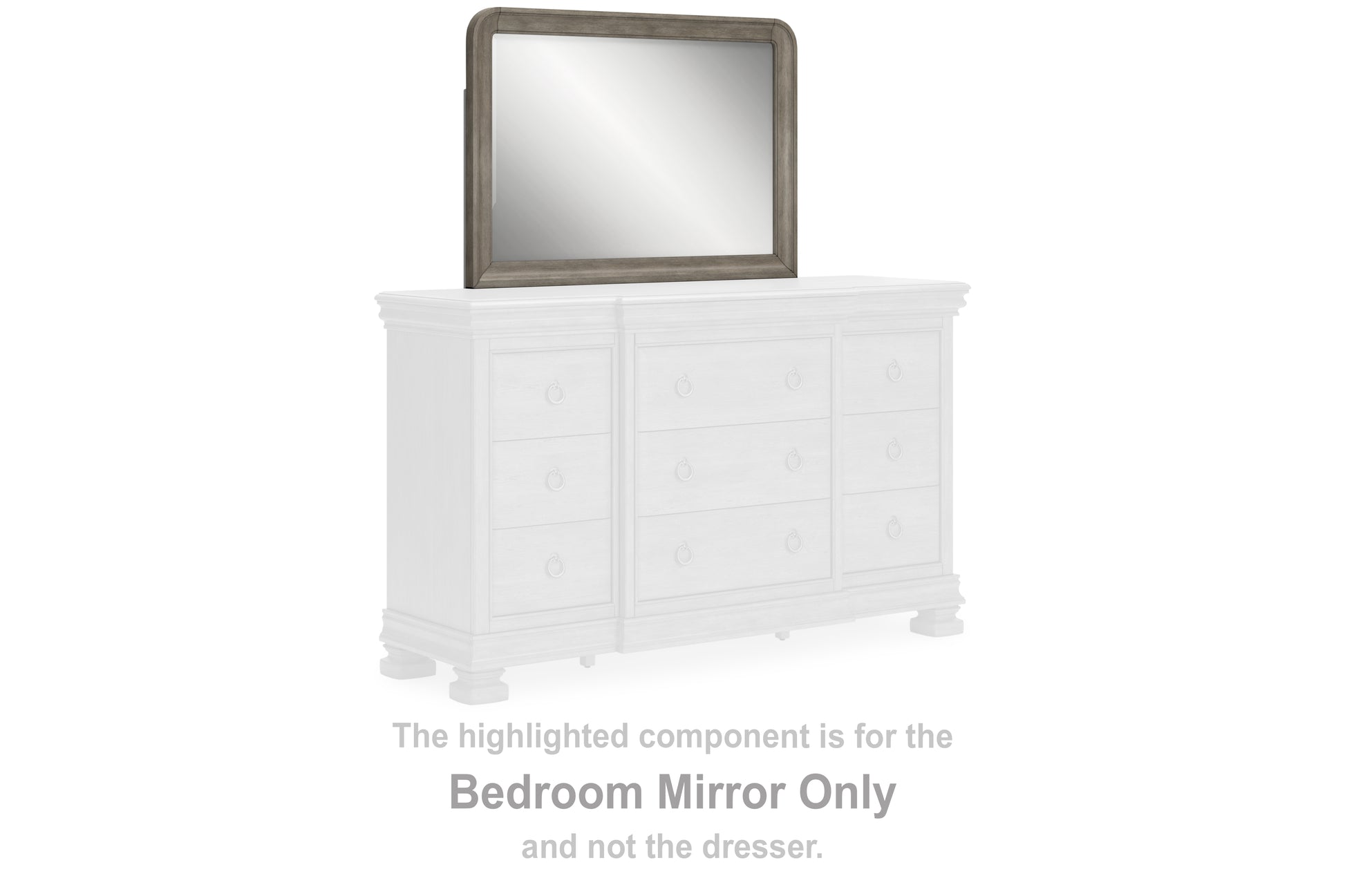 Ocala Furniture Outlet - Ashley Furniture - Lexorne Bedroom - Bedroom Mirror / Gray - B924-36