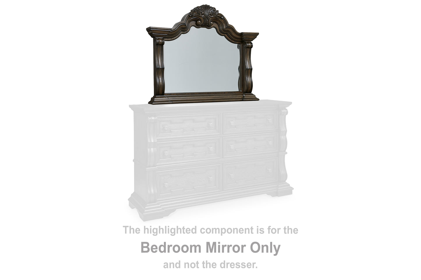 Ocala Furniture Outlet - Ashley Furniture - Maylee Bedroom - Bedroom Mirror / Dark Brown - B947-36