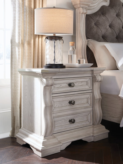 Ocala Furniture Outlet - Ashley Furniture - Bruchandi Bedroom - Three Drawer Night Stand / Antique White - PCB948-93