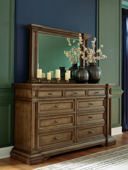Ocala Furniture Outlet - Ashley Furniture - Frantanna Bedroom - Dresser and Mirror / Brown - PCB949B1