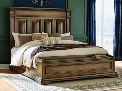 Ocala Furniture Outlet - Ashley Furniture - Frantanna Bedroom - King Panel Storage Bed / Brown - PCB949B8