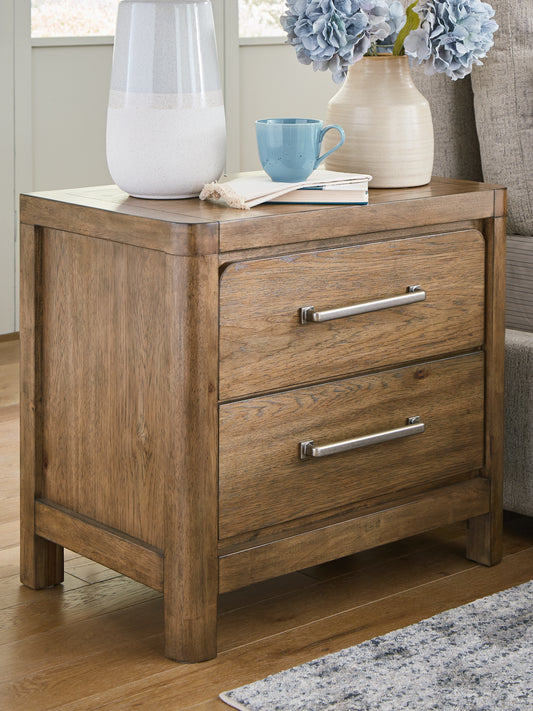 Ocala Furniture Outlet - Ashley Furniture - Cabalynn Bedroom - California King Panel Bed with Storage / Light Brown - B974B9