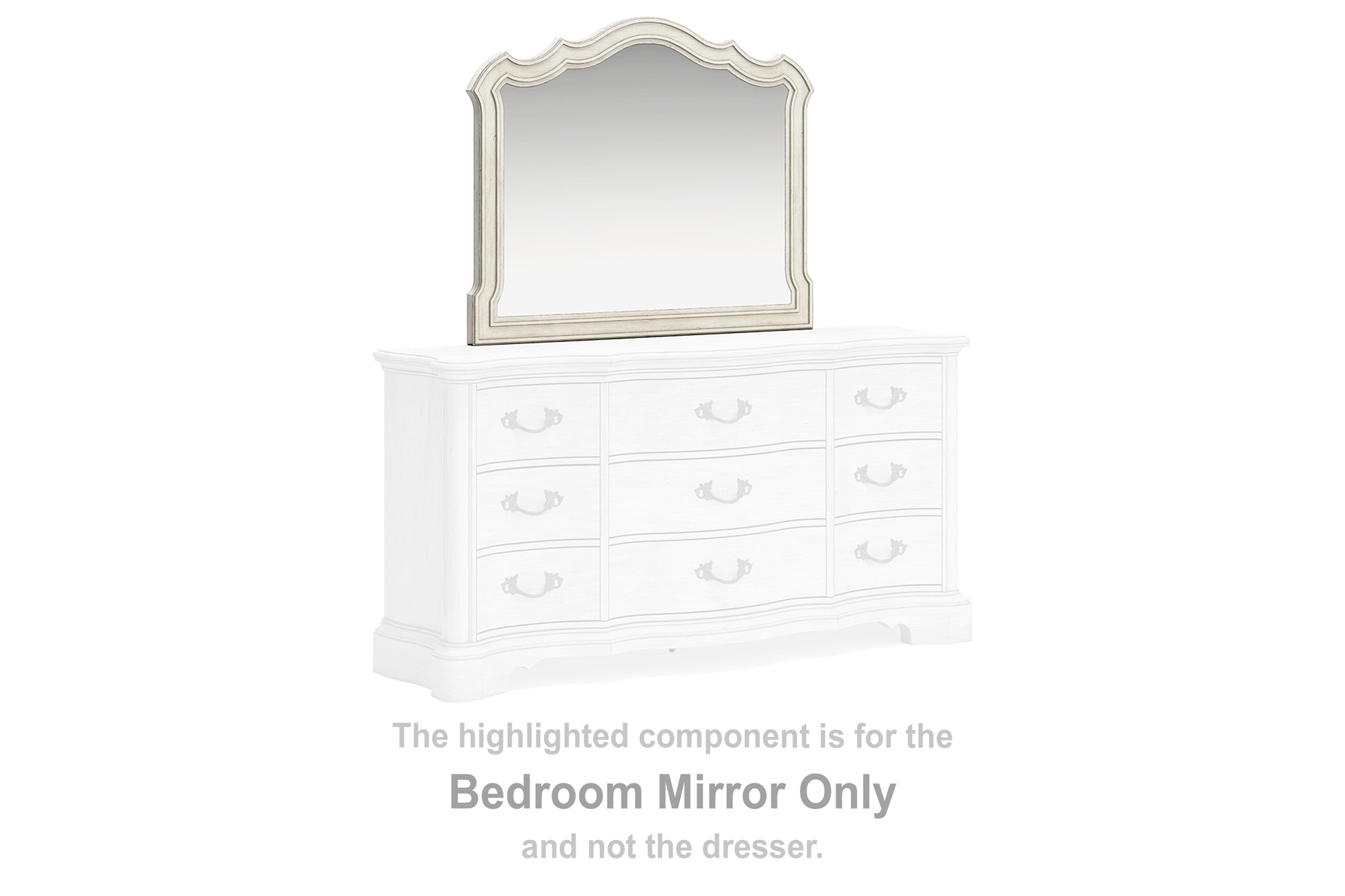 Ocala Furniture Outlet - Ashley Furniture - Arlendyne Bedroom - Bedroom Mirror / Antique White - B980-36