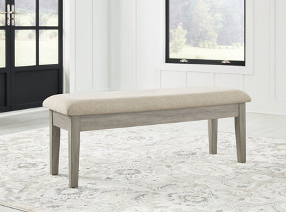 Ocala Furniture Outlet - Ashley Furniture - Parellen Dining Room - Upholstered Storage Bench / Beige/Gray - D291-00