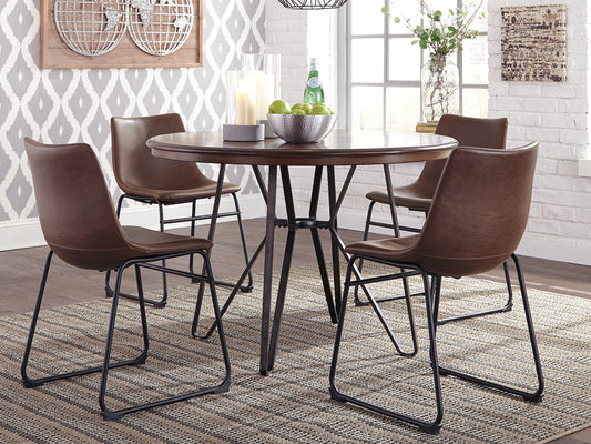 Ocala Furniture Outlet - Ashley Furniture - Centiar Dining Room - Dining Chair (Set of 2) / Brown/Black - D372-01X2
