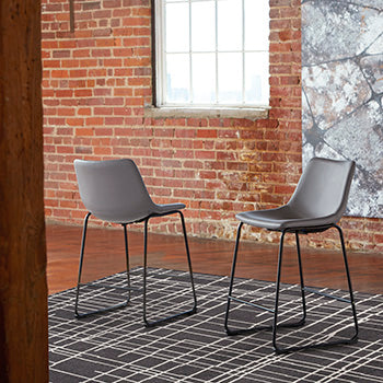 Ocala Furniture Outlet - Ashley Furniture - Centiar Dining Room - Counter Height Bar Stool (Set of 2) / Gray - D372-824X2