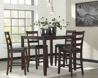 Ocala Furniture Outlet - Ashley Furniture - Coviar Dining Room - Dining Room Table Set (6/CN) / Brown - D385-325