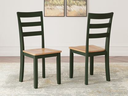 Ocala Furniture Outlet - Ashley Furniture - Gesthaven Dining Room - Dining Chair (Set of 2) / Natural/Green - D401-01X2