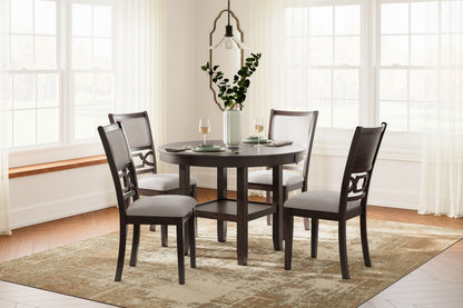 Ocala Furniture Outlet - Ashley Furniture - Langwest Dining Room - Dining Room Table Set (5/CN) / Brown - D422-225