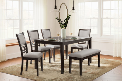 Ocala Furniture Outlet - Ashley Furniture - Langwest Dining Room - Dining Room Table Set (5/CN) / Brown - D422-225