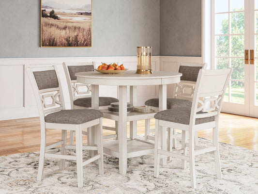 Ocala Furniture Outlet - Ashley Furniture - Erinberg Dining Room - Dining Room Table Set (5/CN) / Antique White - D423-225