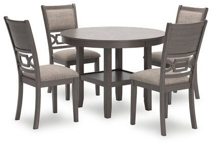 Ocala Furniture Outlet - Ashley Furniture - Wrenning Dining Room - Dining Room Table Set (5/CN) / Gray - D425-225