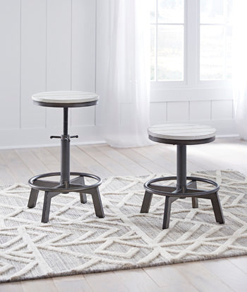 Ocala Furniture Outlet - Ashley Furniture - Torjin Dining Room - Counter Height Stool (Set of 2) / Vintage White - D440-224X2