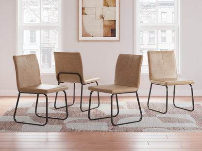 Ocala Furniture Outlet - Ashley Furniture - Pharwynn Dining Room - Dining UPH Side Chair (4/CN) / Toast - D446-02