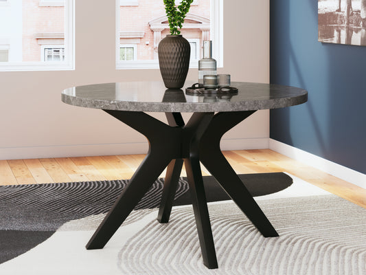 Ocala Furniture Outlet - Ashley Furniture - Glinari Dining Room - Dining Chair  (Set of 2) / Taupe/Black - D476-01X2