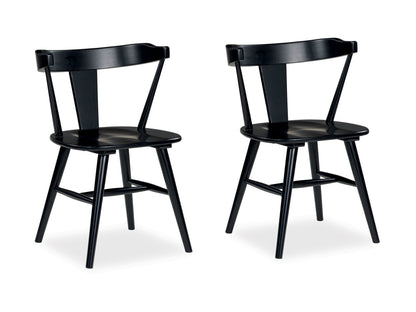 Ocala Furniture Outlet - Ashley Furniture - Gretlynn Dining Room - Dining Chair (Set of 2) / Black/Natural - D501-02X2