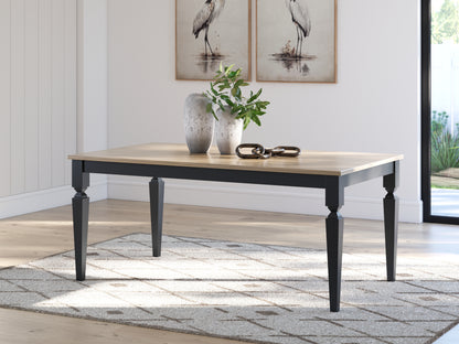 Ocala Furniture Outlet - Ashley Furniture - Brenkerton Dining Table - Rectangular Dining Room Table / Grayish Brown/Black - PCD591-25