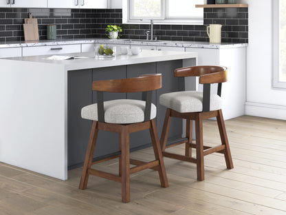 Ocala Furniture Outlet - Ashley Furniture - Ralene Dining Room - Counter Height Barstool (Set of 2) / Medium Brown - D594-224X2